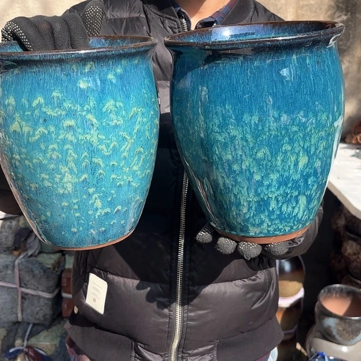 红陶雪花两个口径两个18高度22