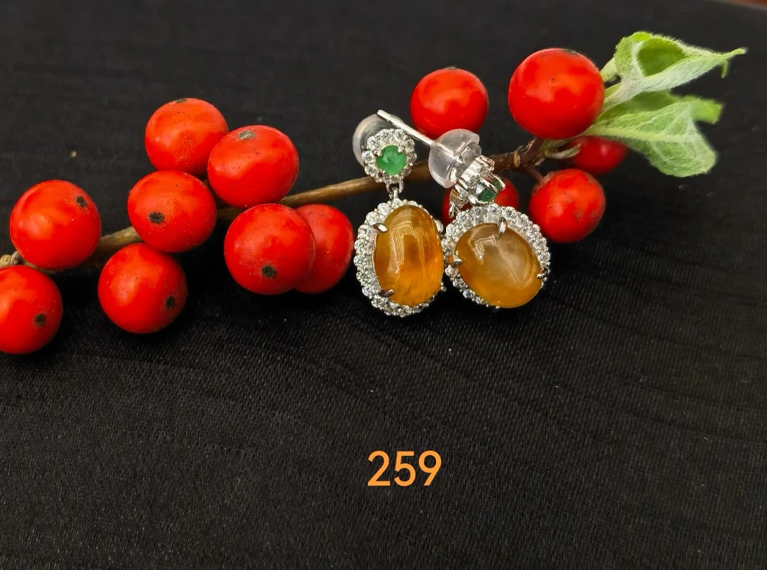 【宝妈珠宝精选】BM000259天然翡翠缅甸A货耳饰