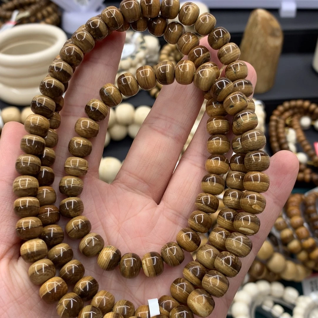 猛犸象牙手串/手链/手镯福利特价7x8x108冰咖个别微瑕