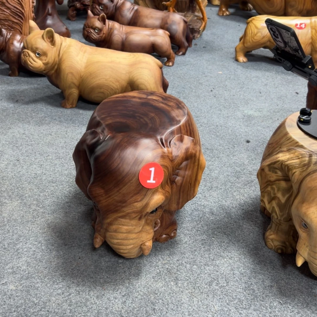 【闪购商品】木斯**木香樟木小象凳