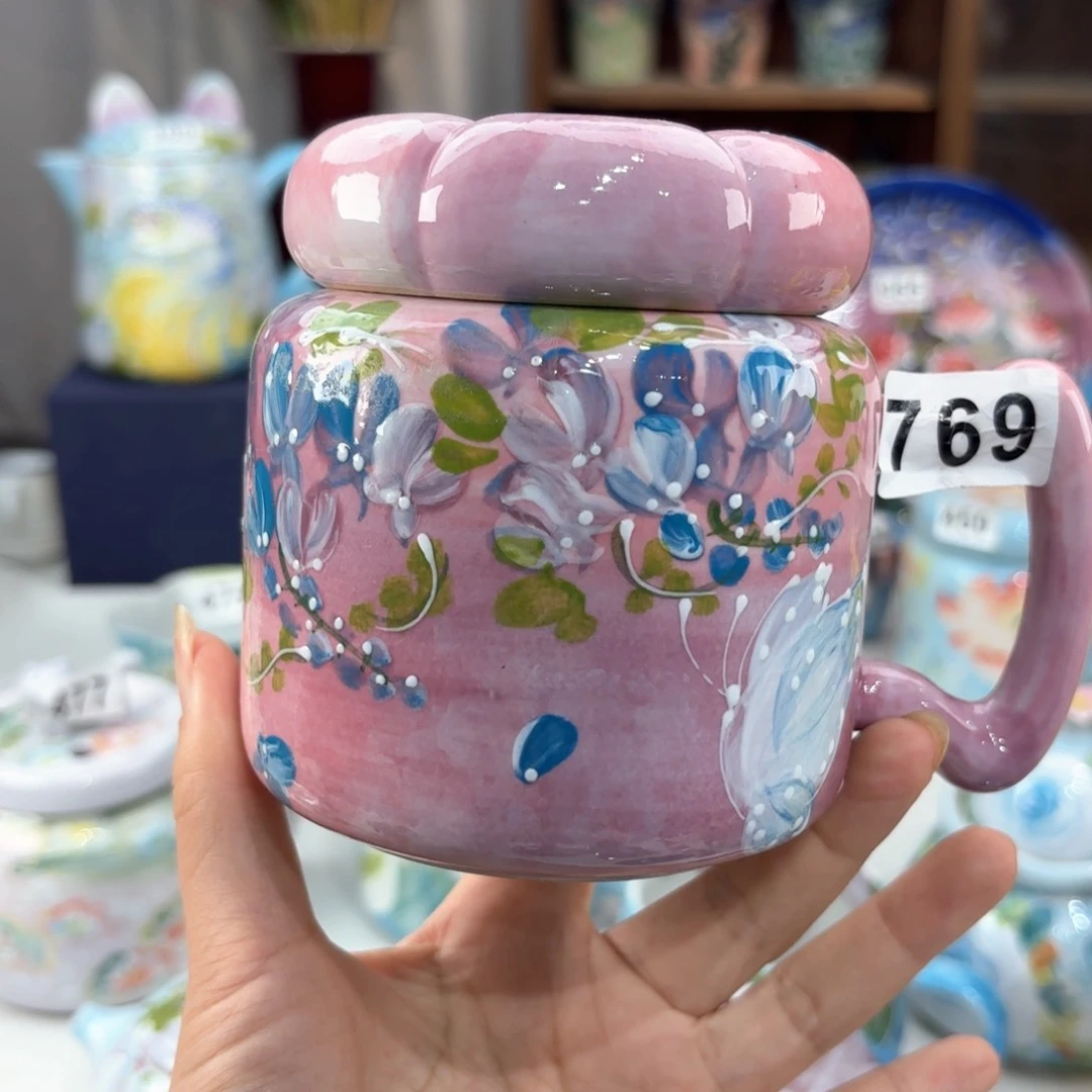 景德镇手绘高温釉下彩陶瓷茶具
