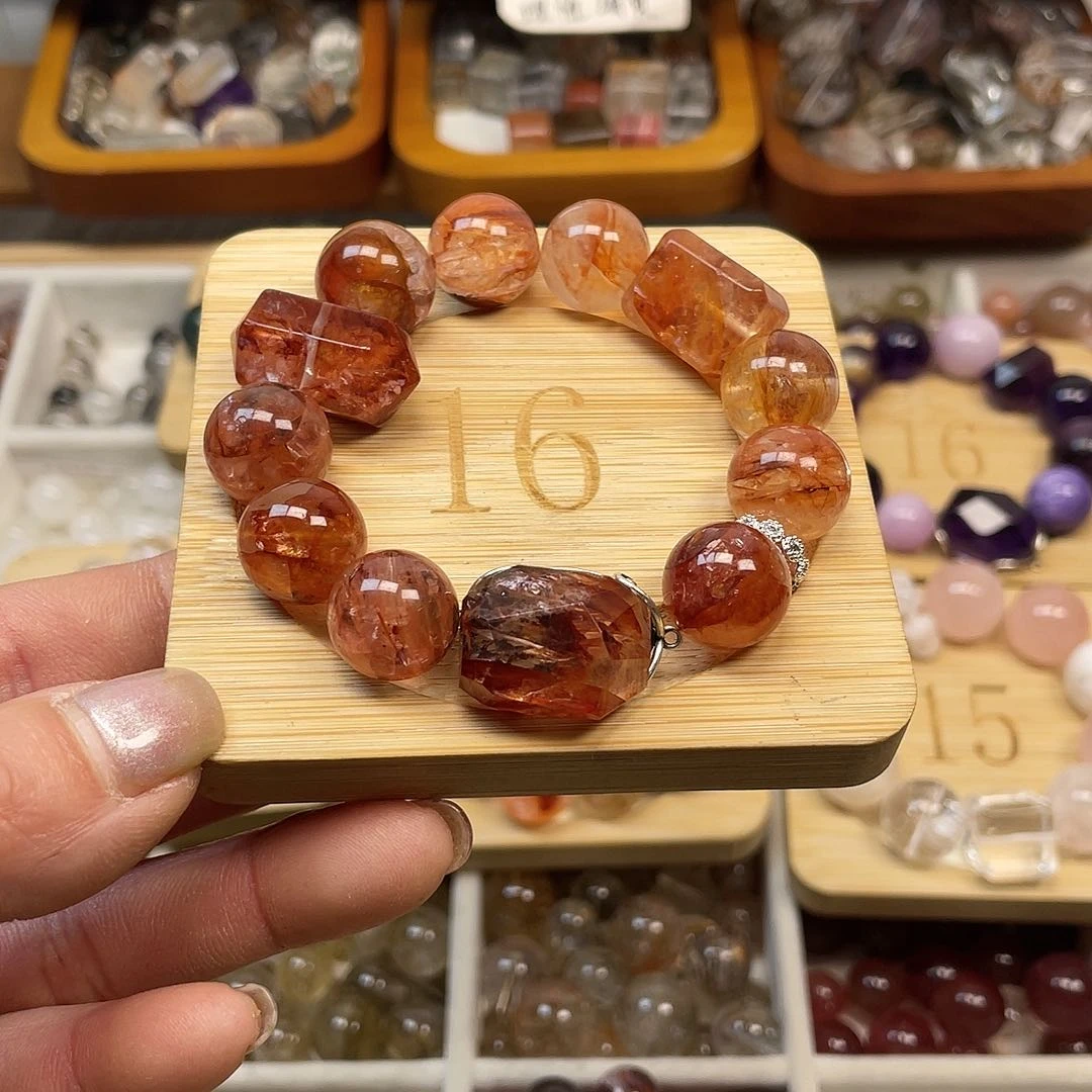 烟晶手链合金涅*水晶