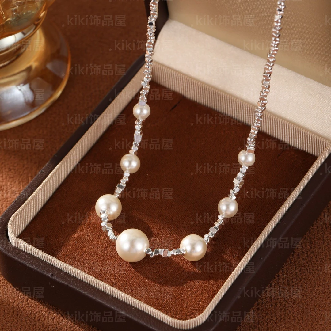 【加长版45+5cm】七珠碎银子项链（赠延长链）