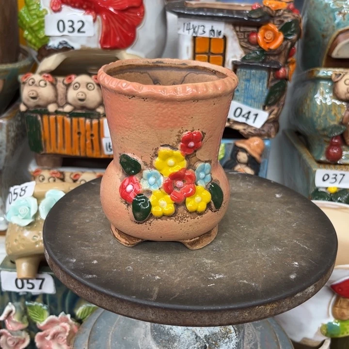 紫砂花盆粗陶材质多肉花盆