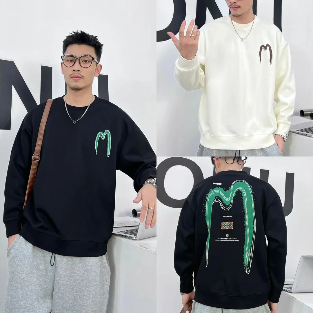 8618#痞帅创意字母春款情侣卫衣