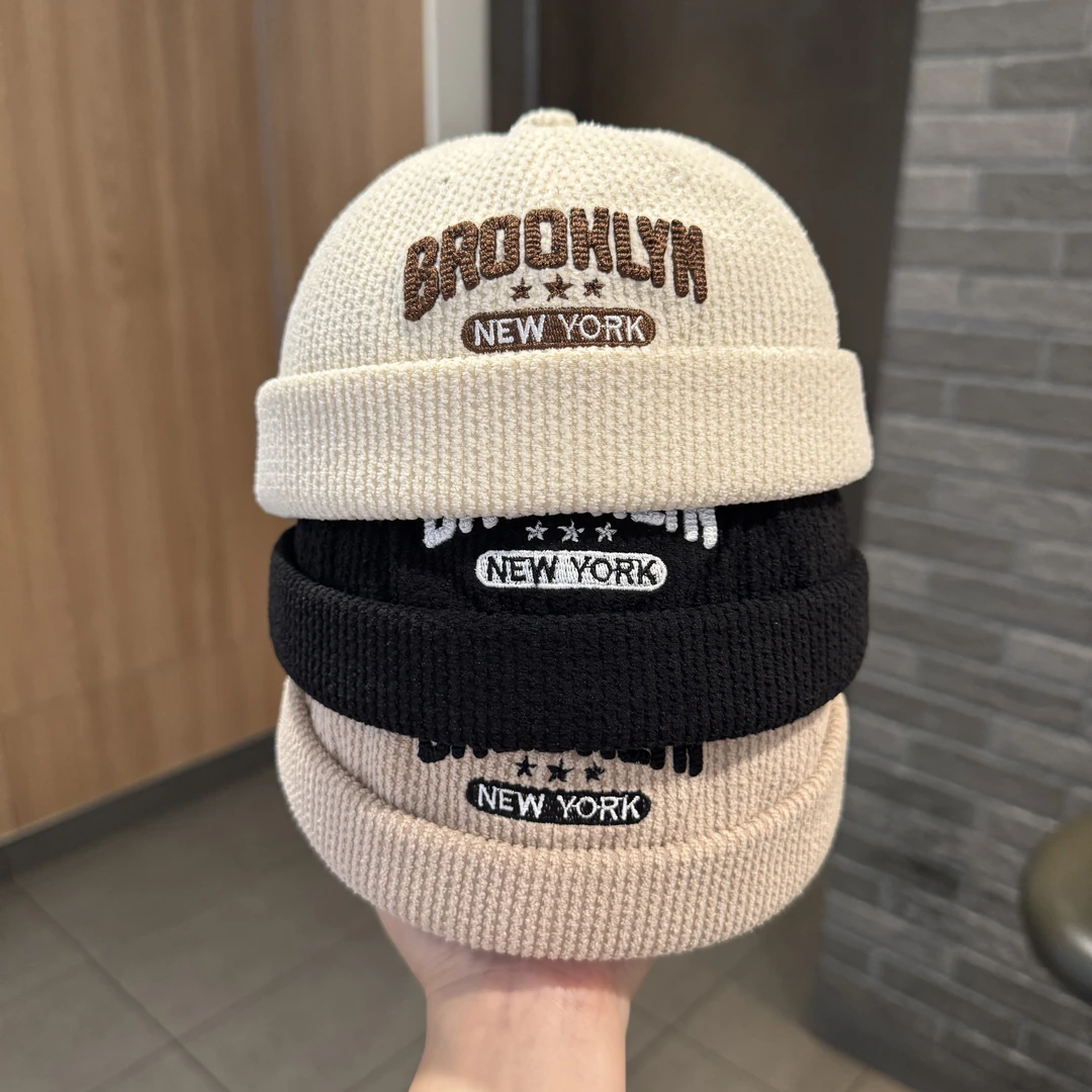 婴儿帽子秋冬季保暖防风韩系字母地主帽男女宝宝雅痞帽春季瓜皮帽