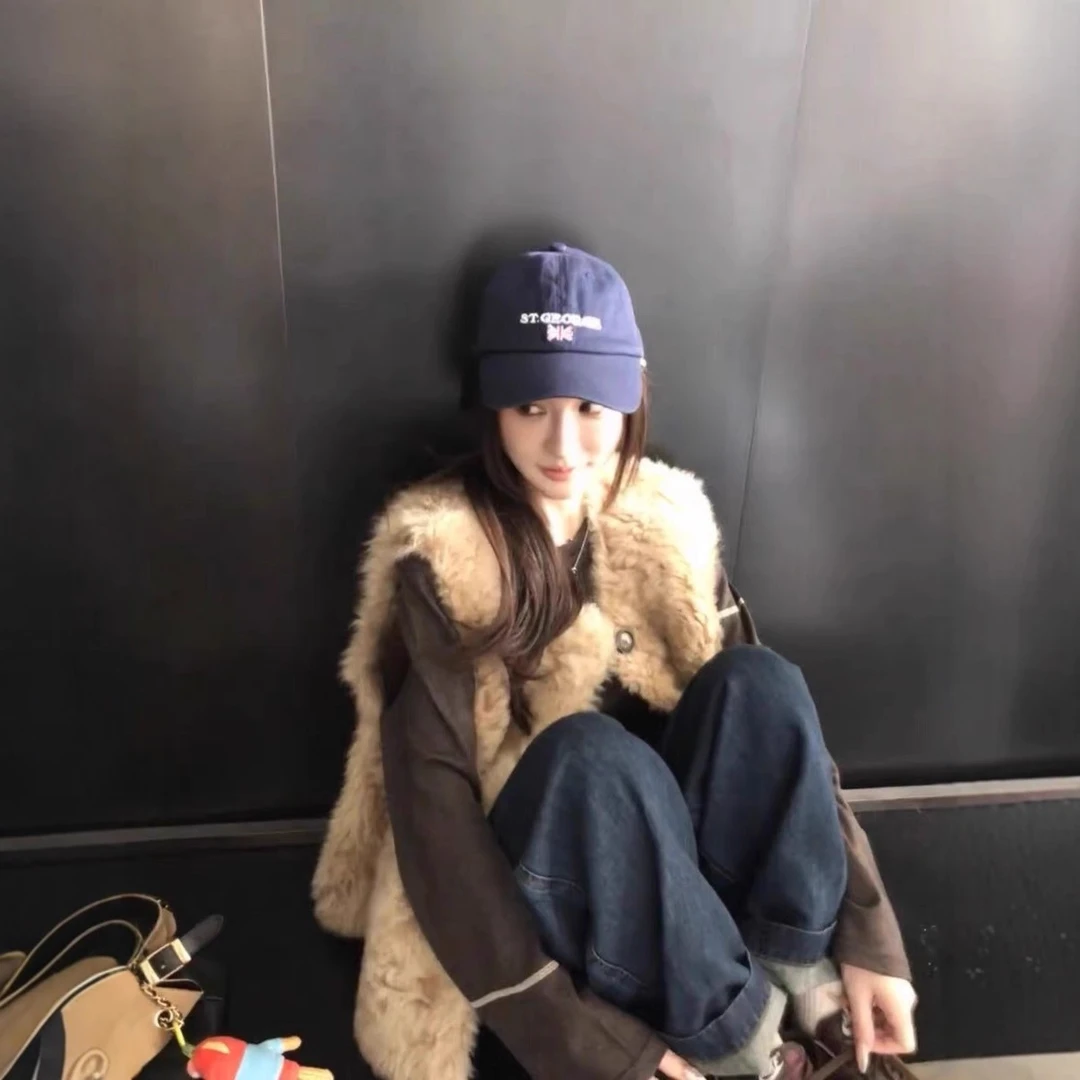 人造皮草 “欧尼马甲”仿羊毛坎肩外套秋冬百搭加厚高级马甲女