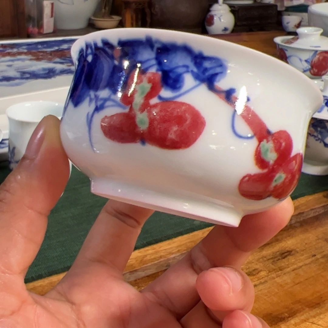 摆件景德镇陶瓷瓷器釉里红