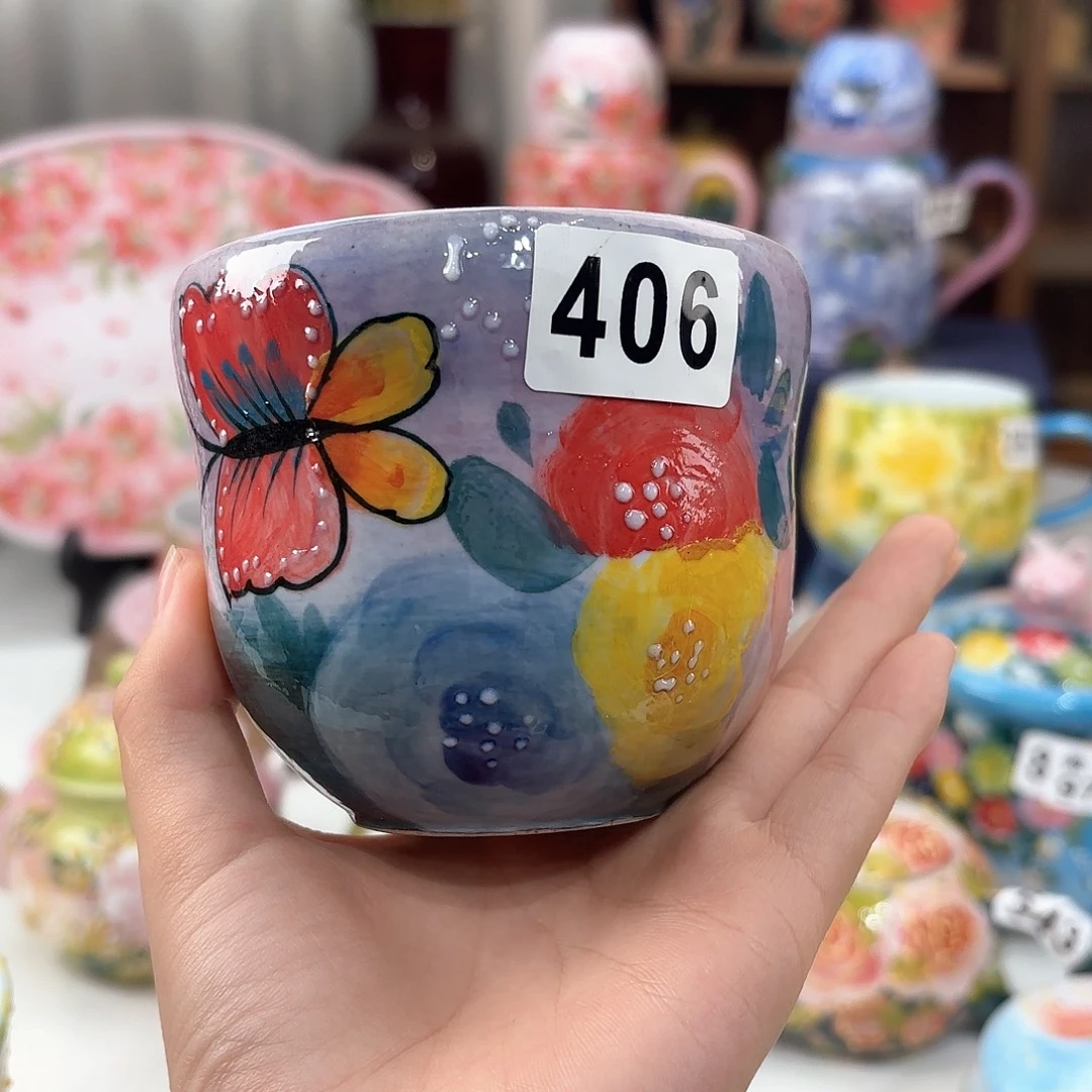 景德镇手绘高温釉下彩陶瓷茶具