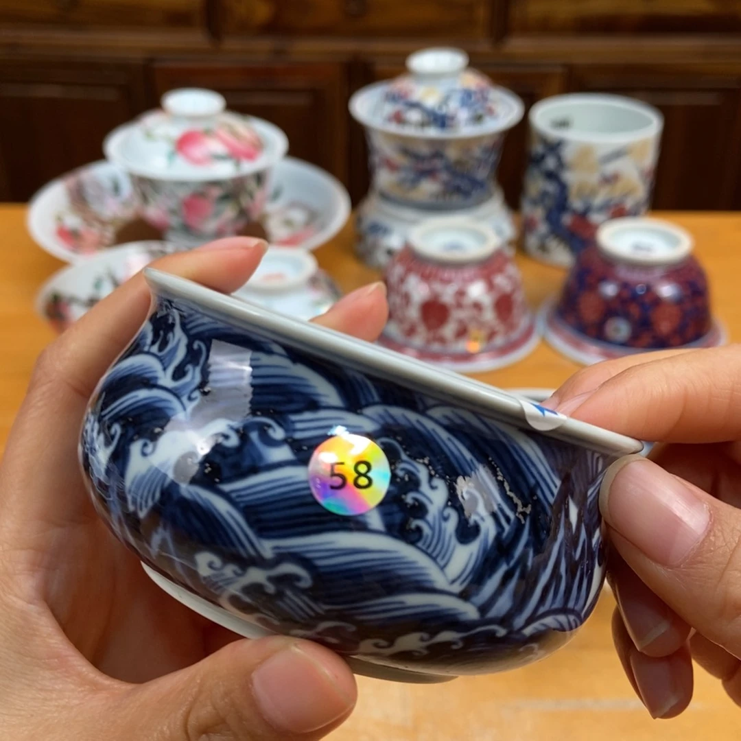 手绘现代茶具非古董