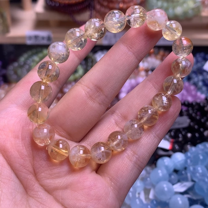 未镶嵌手串水晶9.1蜂蜜奶盖
