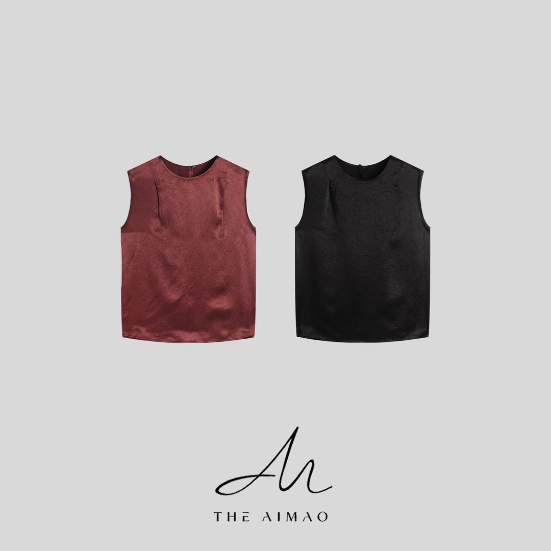 【THE AIMAO】“度假风”100醋酸夏日清爽不褶皱舒适显瘦上衣XYX82293