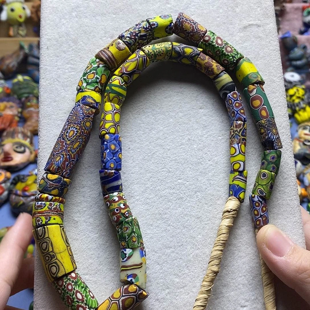 琉璃颈饰威尼斯老千花035