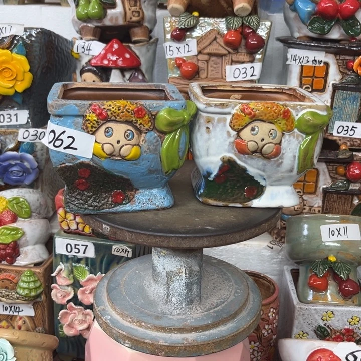 紫砂花盆粗陶材质多肉花盆