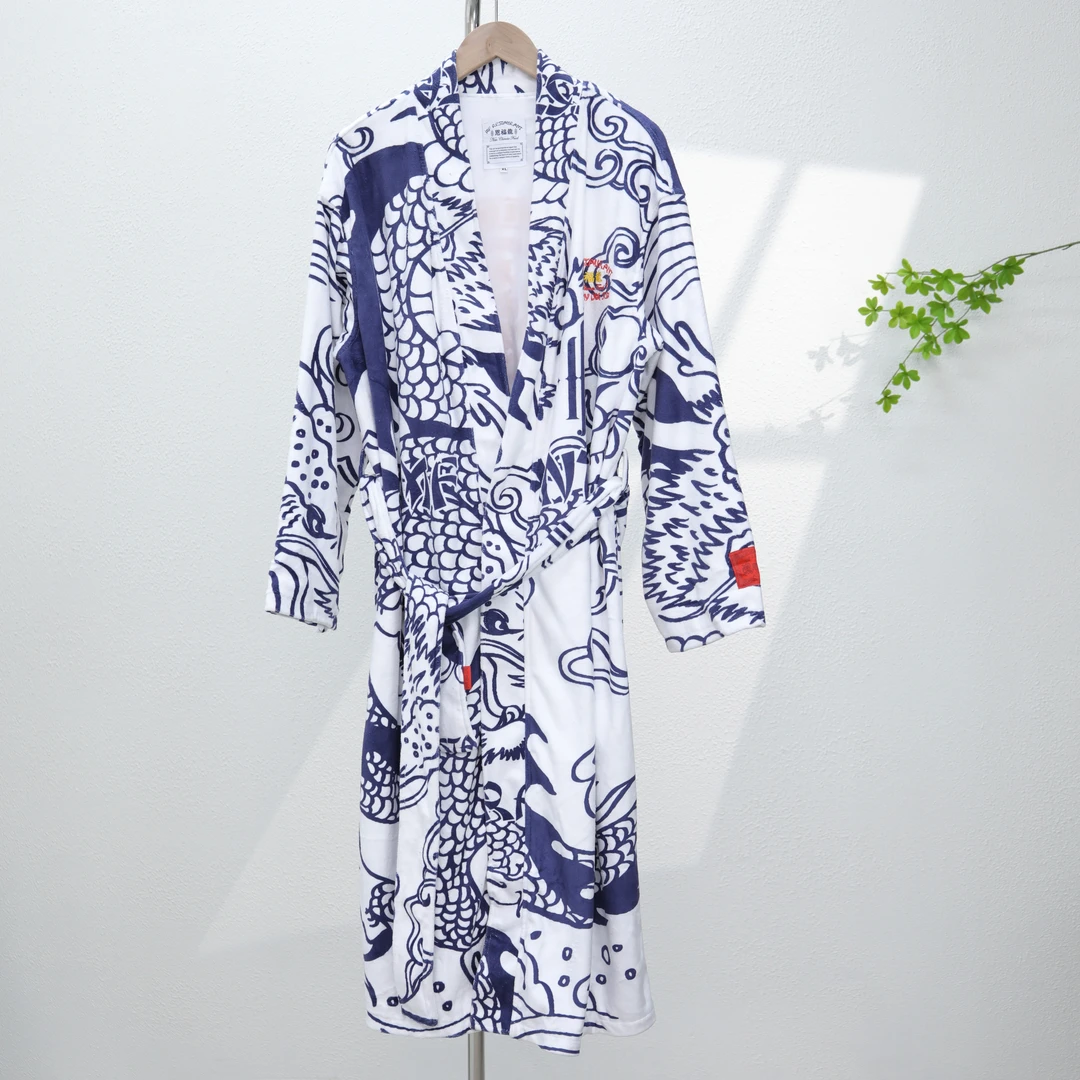 【恩】潮牌休闲时尚百搭龙印花长袍棉衣4750-A10-4