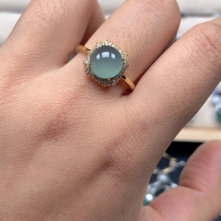 翡翠未镶嵌戒指戒指