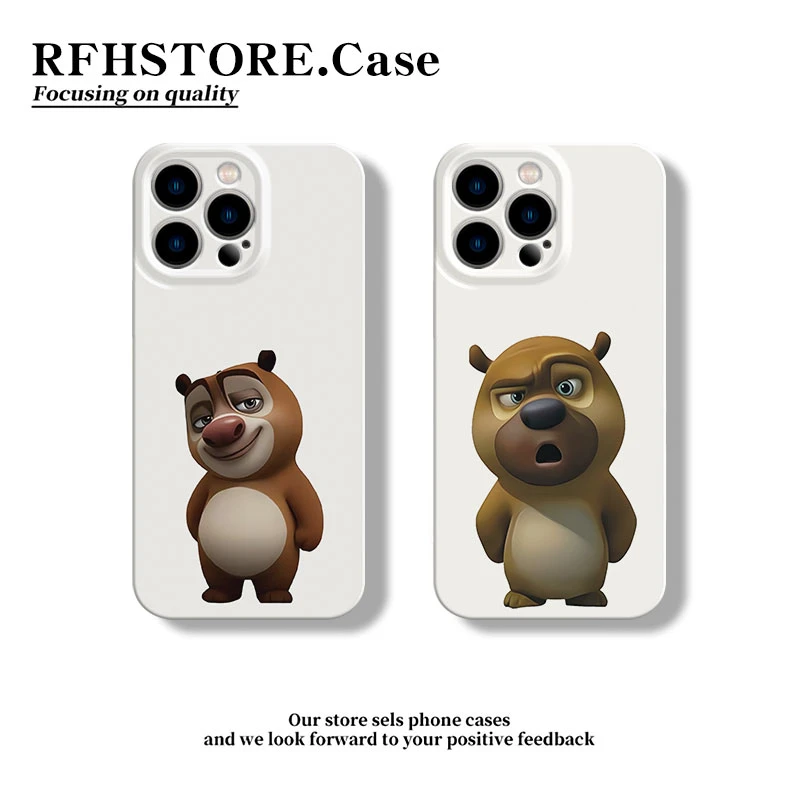 闪度侠熊大熊二表情包适用iPhone16/15菲林手机壳华为vivoppo小米
