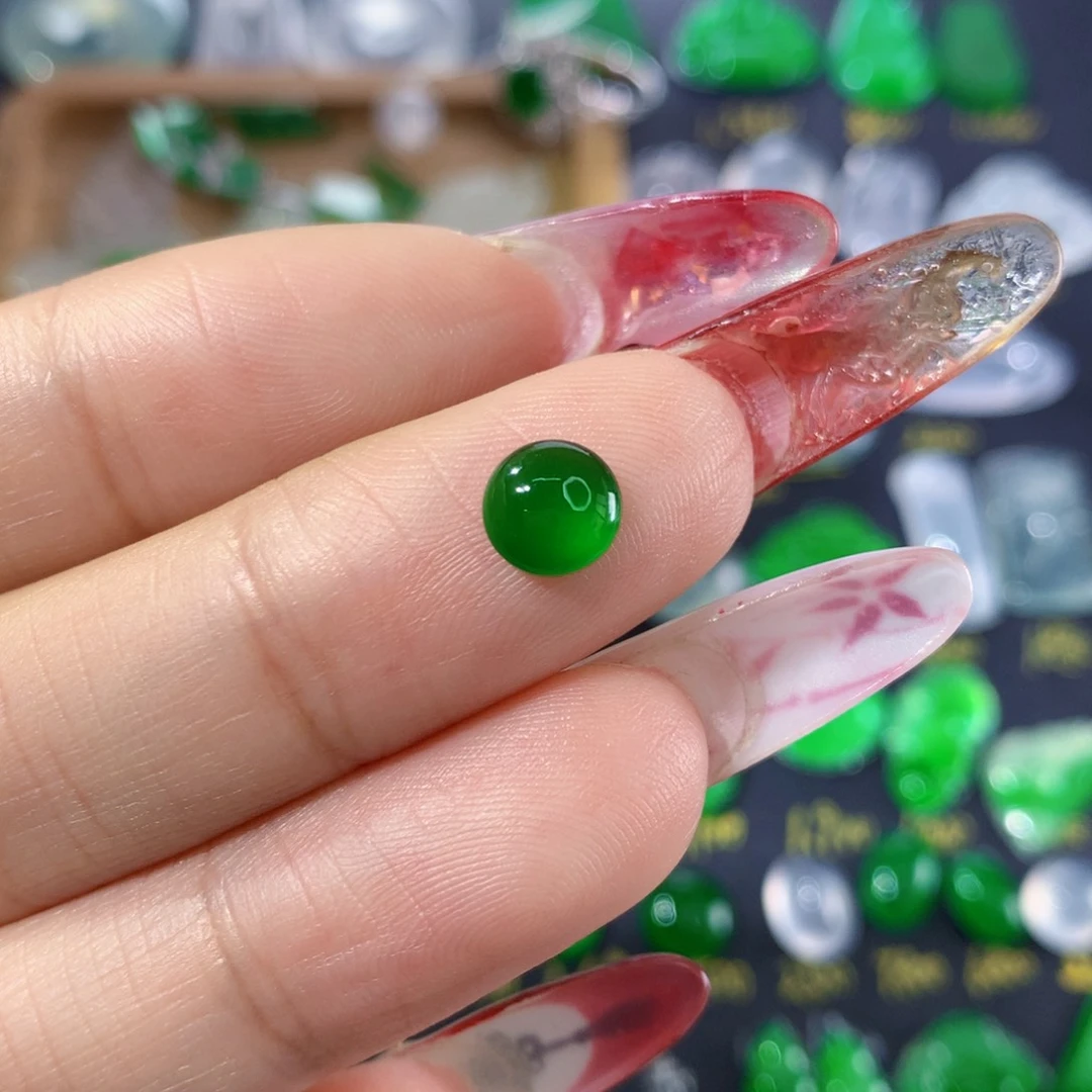 翡翠颈饰未镶嵌纯天然缅甸翡翠A货