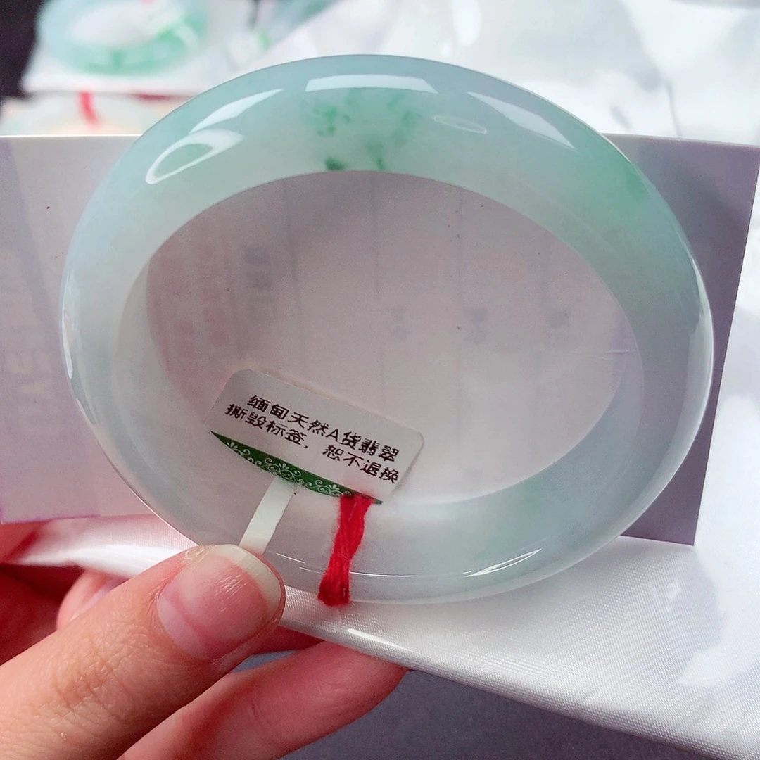 翡翠未镶嵌手镯缅甸天然a货翡翠手镯