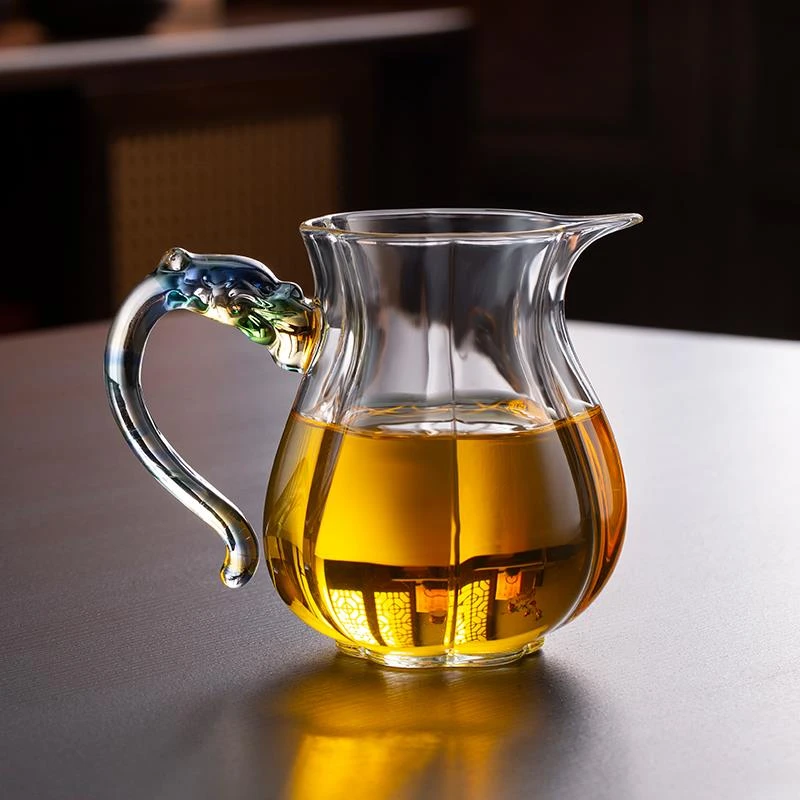 玻璃洛神公道杯家用专用茶具公杯高级耐高温透明耐热茶海分茶器