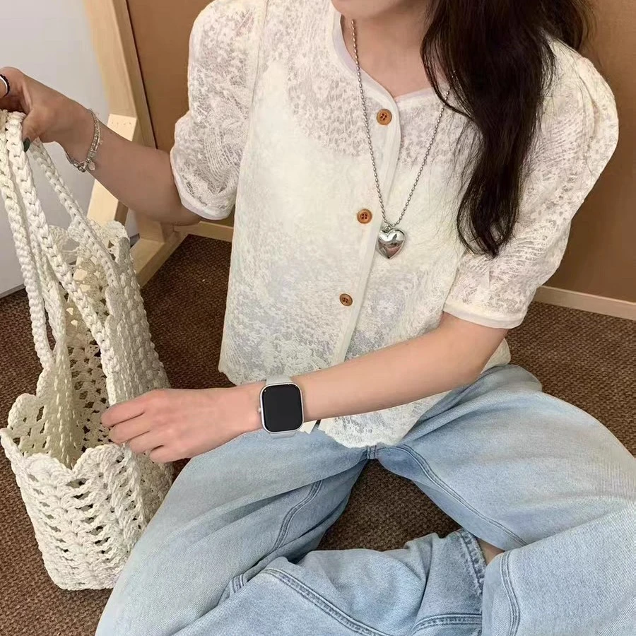 P&C studio 法式蕾丝钩花拼接小上衣