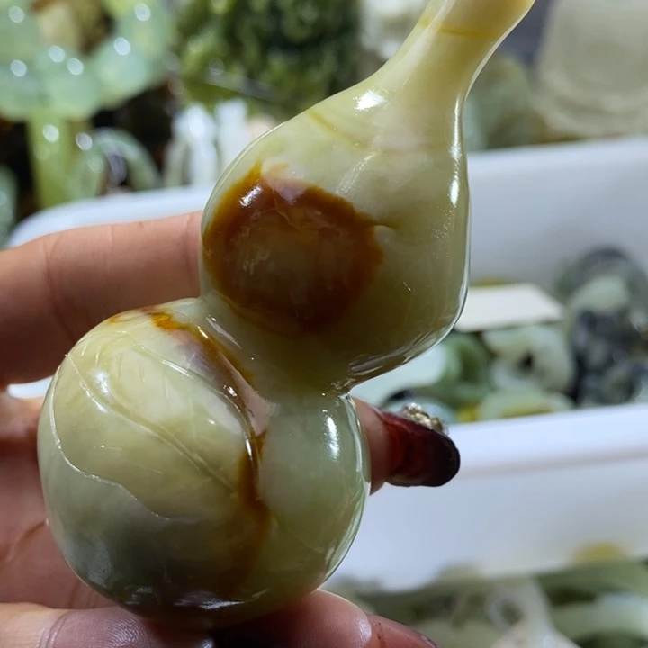 岫玉未镶嵌岫玉手把