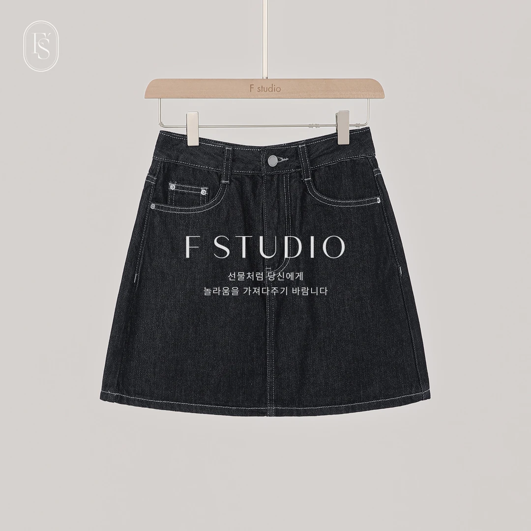 【新品】-【丹宁日记】FS504X001牛仔半裙