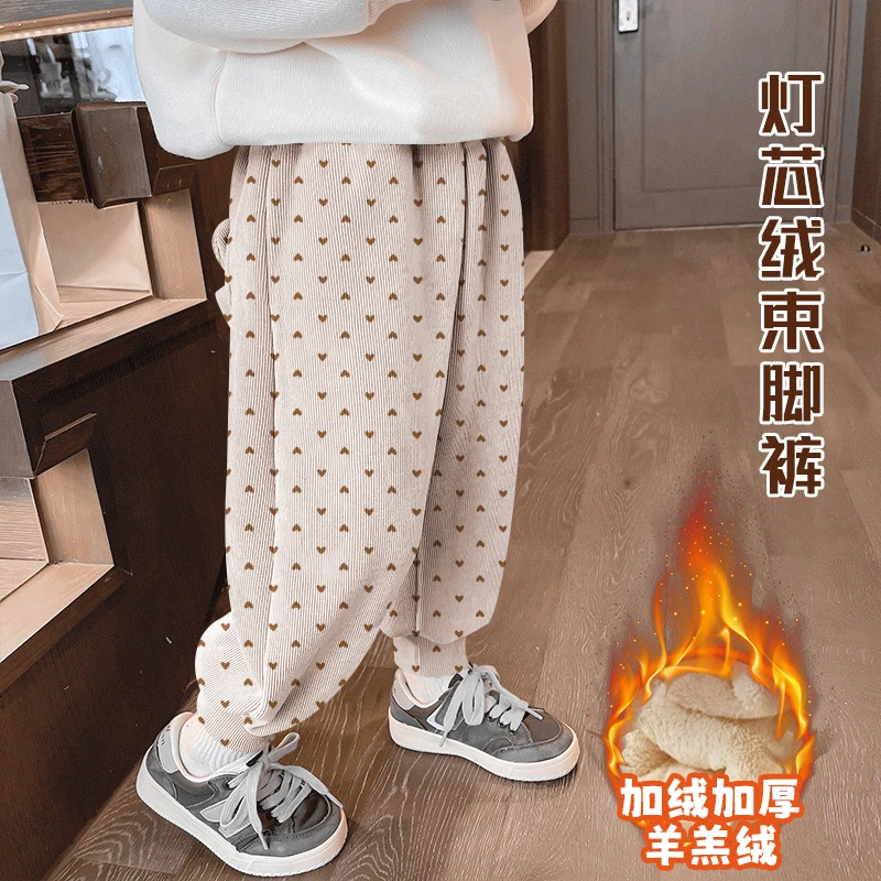儿童裤春秋新款女童薄款休闲灯芯绒裤子中大童长裤潮流爆款