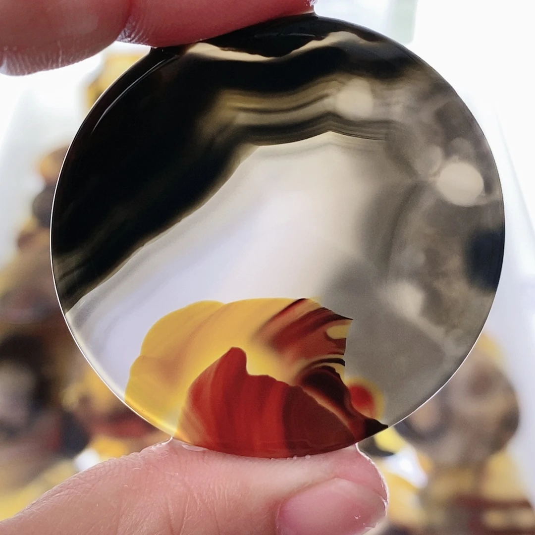 玛瑙/玉髓珠宝半成品未镶嵌芦山烟雨