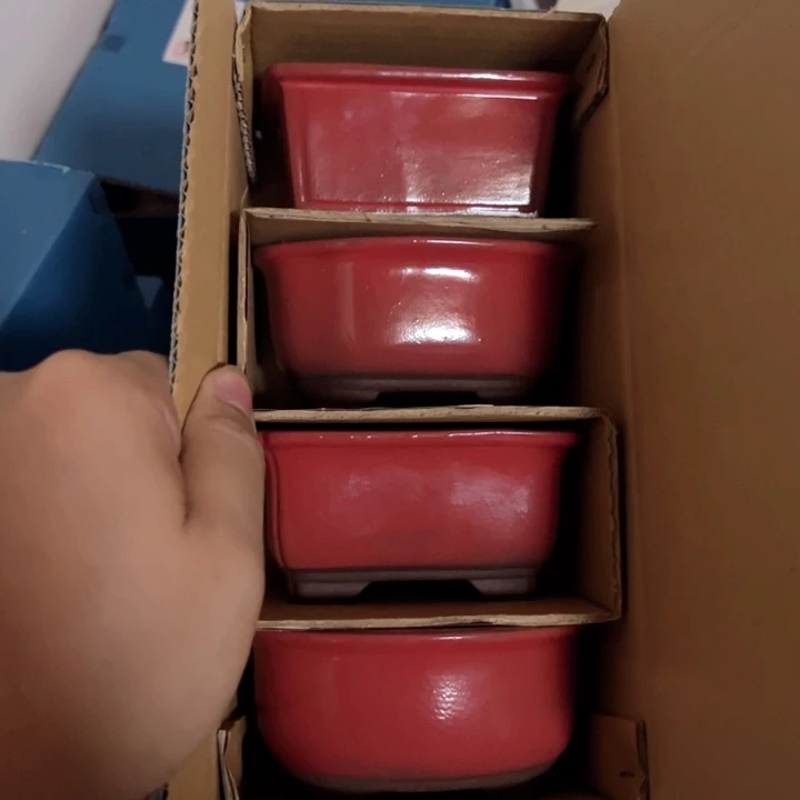 红陶武*文山红釉4枚组