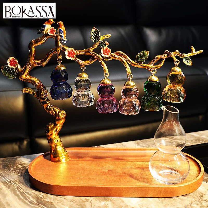 创意个性高档轻奢葫芦彩色水晶玻璃烈酒杯白酒杯套装酒具礼盒套装