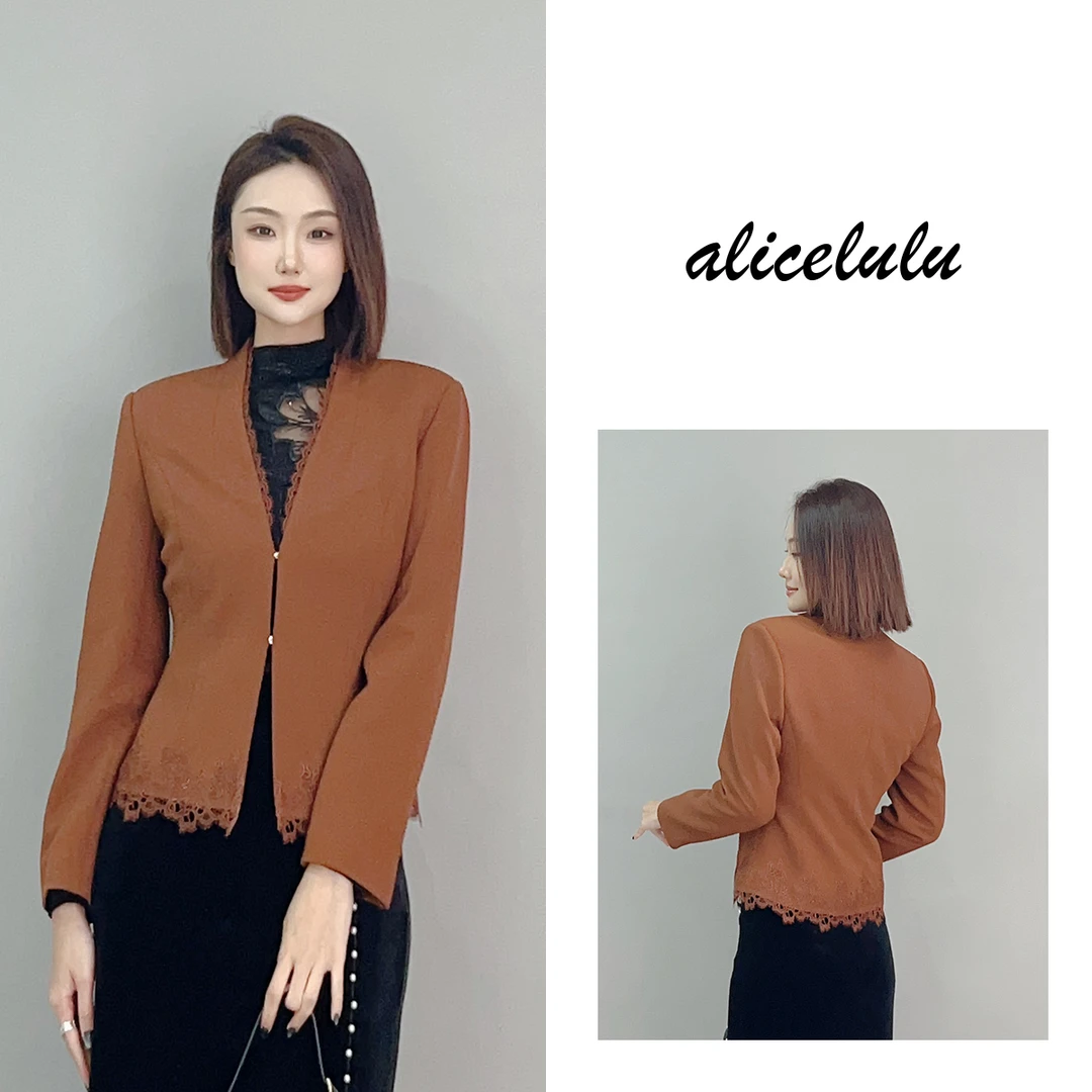 1 ALICE “南瓜马车”短外套 简约显瘦 优雅蕾丝 S2141786L