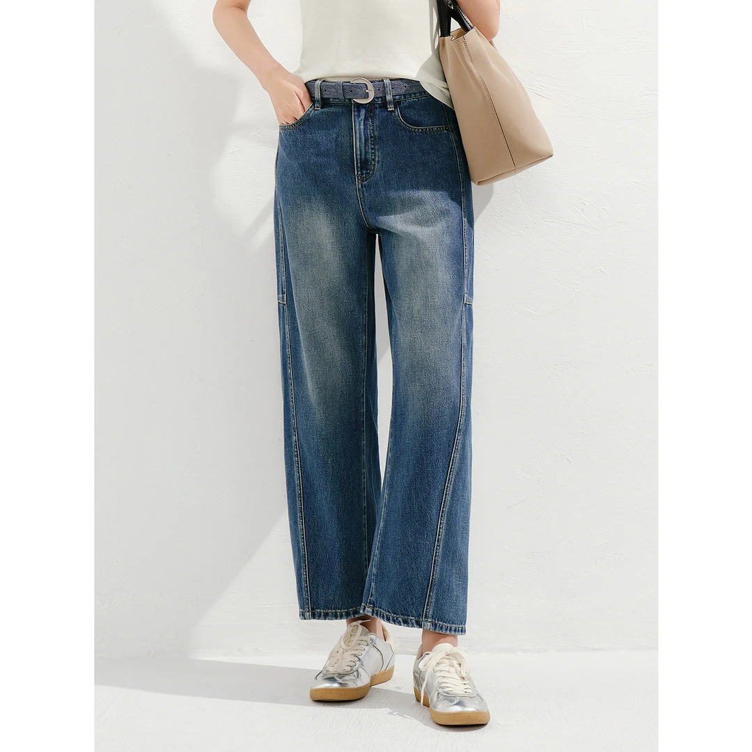 【婷婷专属】【冰泡芙】玖姿安娜蔻KWFX12102解构丹宁设计感弯刀牛仔