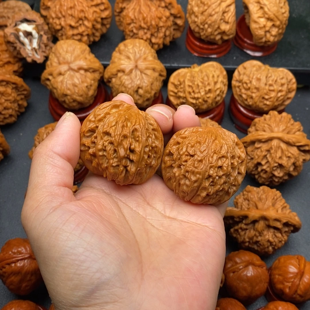 文玩核桃把件41磨盘