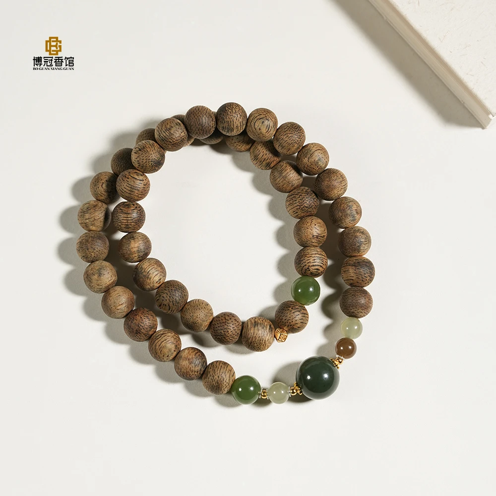 沉香越南芽庄老白棋楠8MM多圈手串