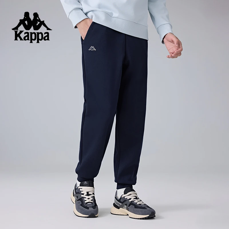 Kappa卡帕背靠背新款运动长裤男休闲针织裤跑步运动裤男束脚裤子