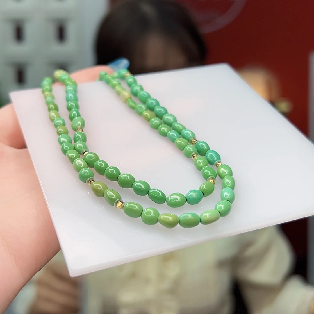 绿松石18K金镶嵌珠宝奇石