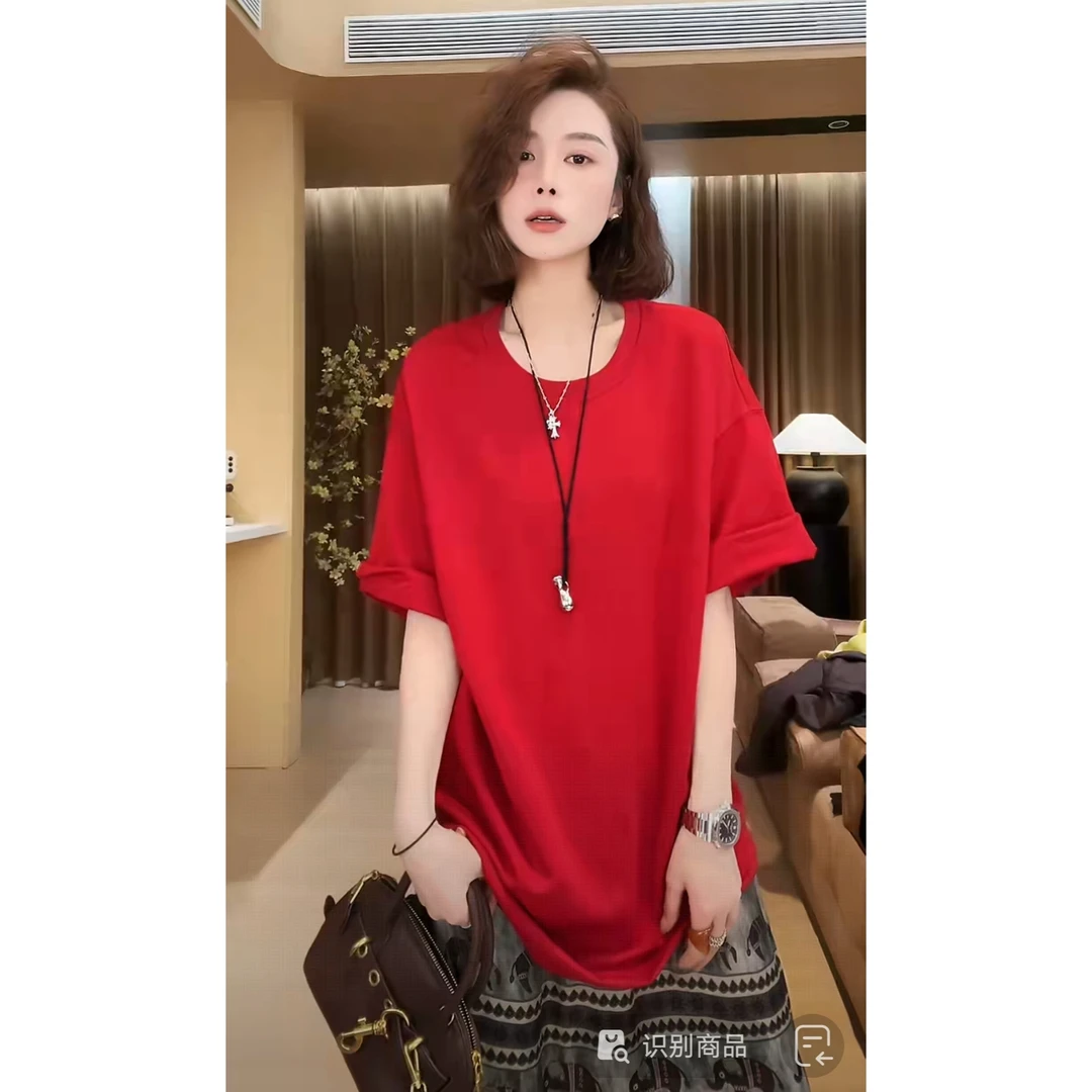 YYOUHAN 2025夏款小众设计后背三角标百搭亲肤T恤上衣 2504C2298