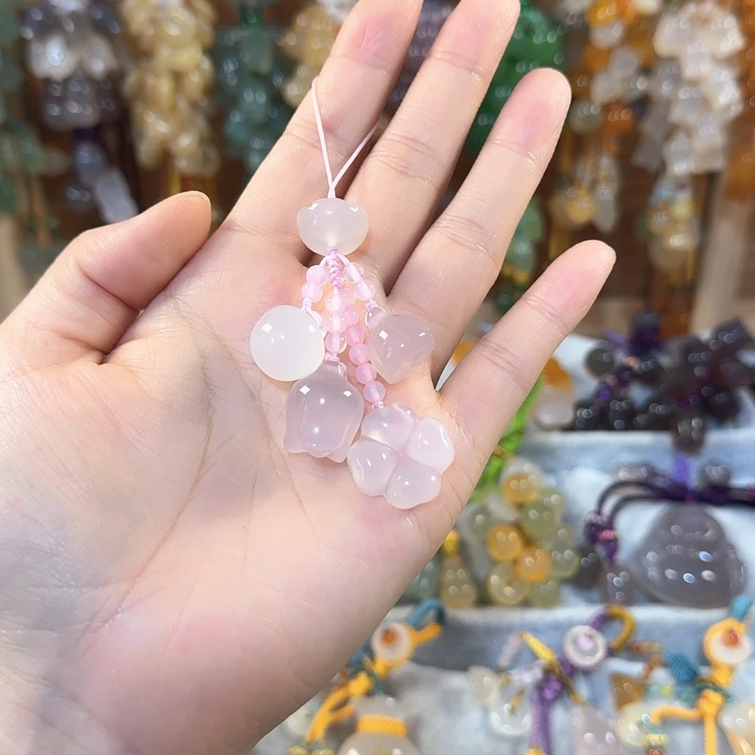 玛瑙/玉髓手机挂件未镶嵌残**雨