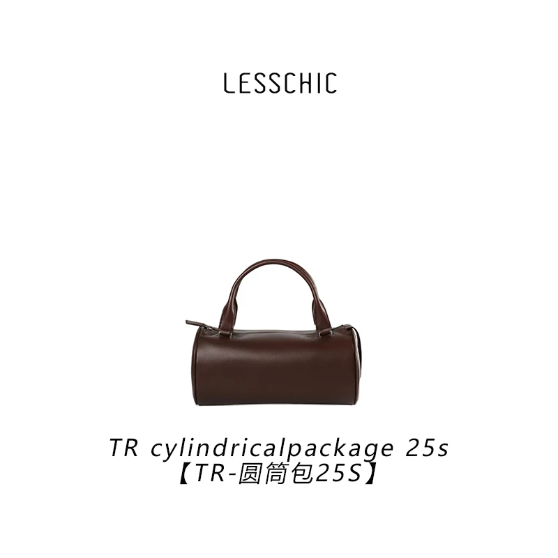 LESSCHIC【TR-圆筒25S】Row家Edith保龄球 进口胎牛皮 手提女包