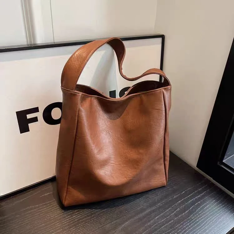 单肩包韩版秋冬纯色韩式学生小个子大容量包包托特包