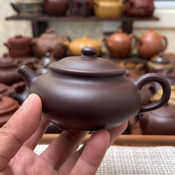 茶壶紫砂宜兴原矿紫砂半手明炉140CC