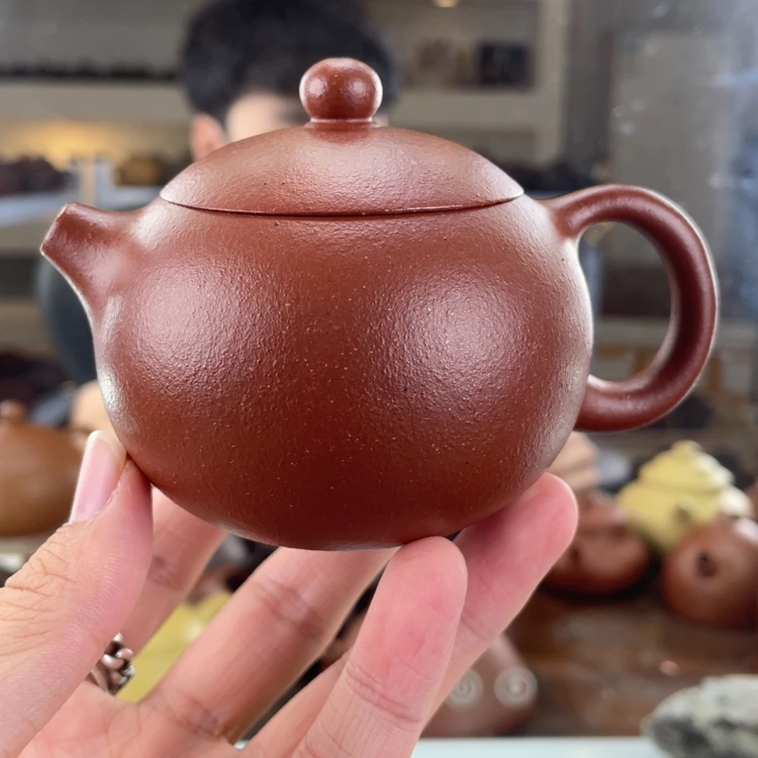 紫砂茶壶160cc红降坡茶壶