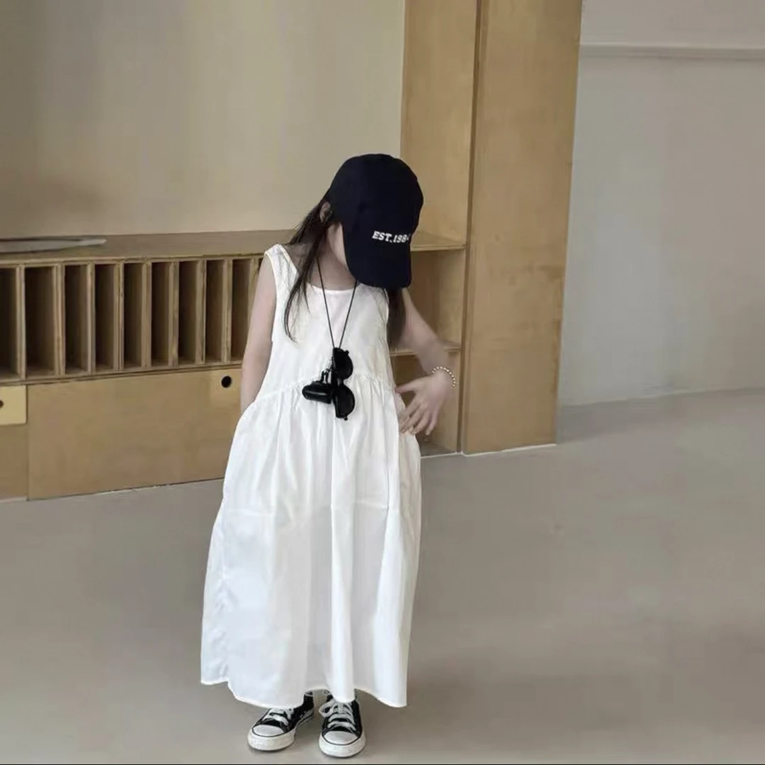 5001儿童纯色连衣裙