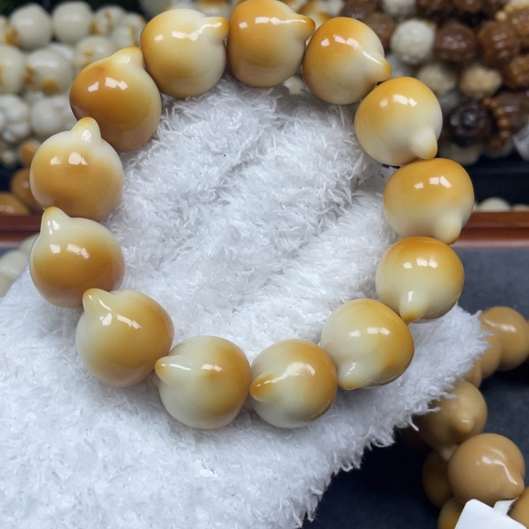 菩提根/象牙果手串12.14.34微瑕猫头