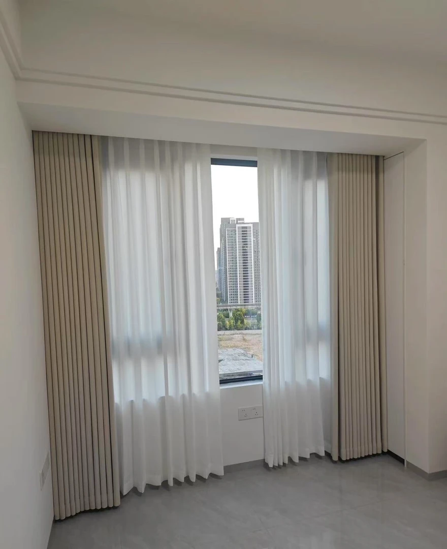 新品双面=成品窗帘【奶茶5米】