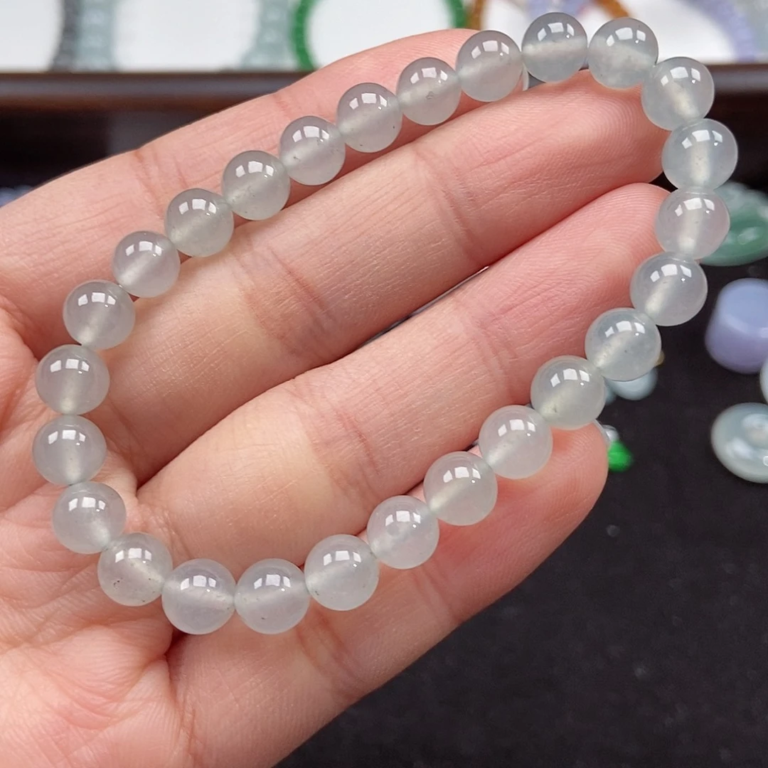 翡翠未镶嵌手串卡7