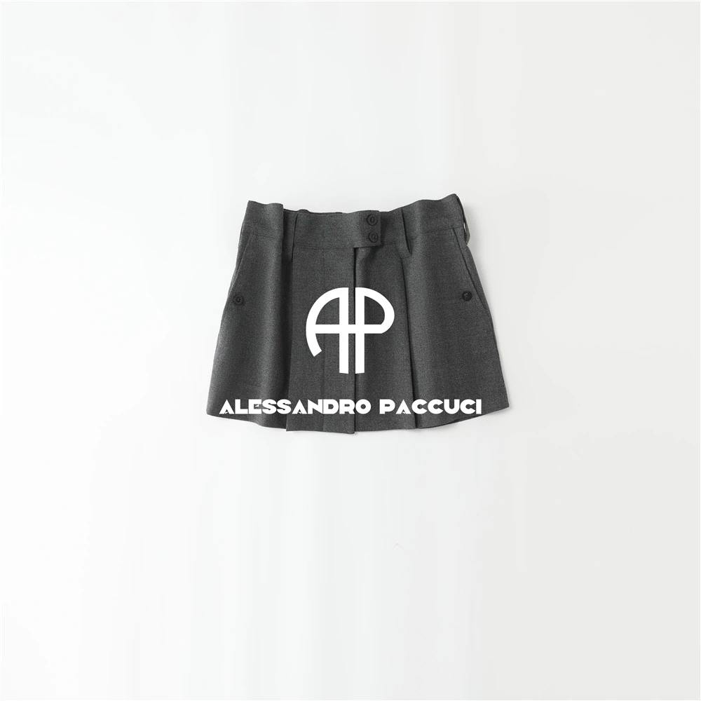 AP洛哥53118QB【黑标系列】意大利进口VBC花式绵羊毛法兰绒时尚半裙