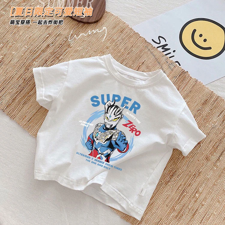 2025夏季爆款奥特曼衣服男童短袖T恤纯棉童装宝宝半袖时髦夏装潮t