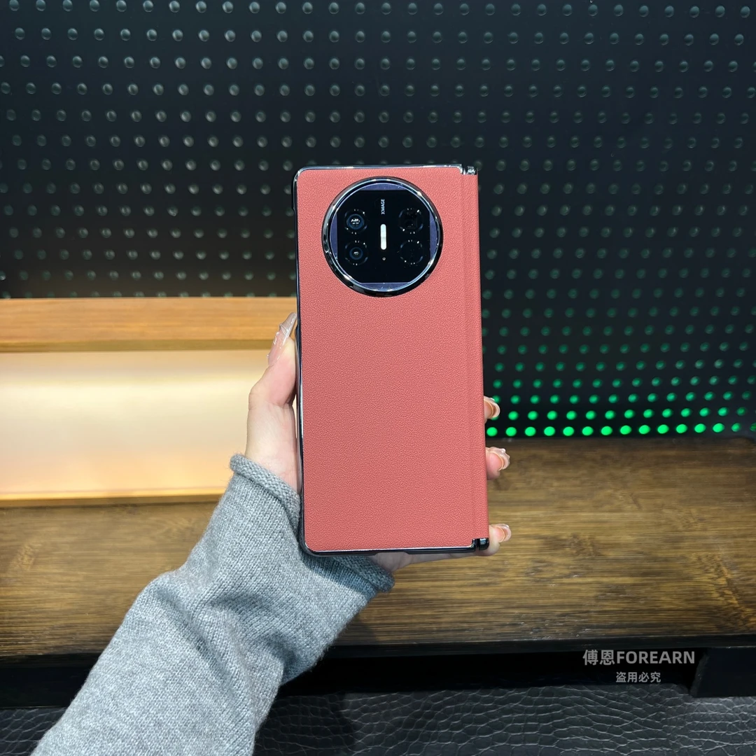 适用于华为matex5手机壳x5折叠屏matex3保护套ALT-AL10真皮中轴款